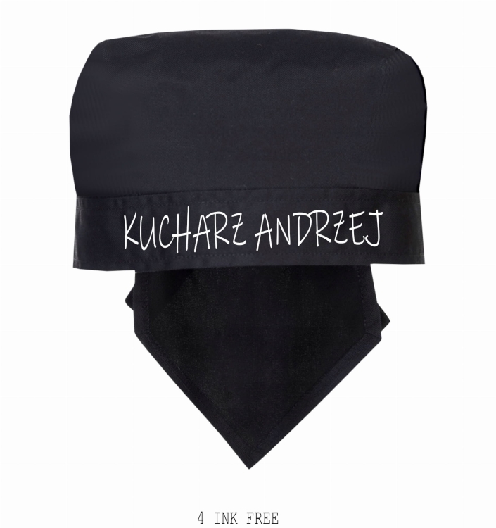Crna kuhinjska bandana za kuhara