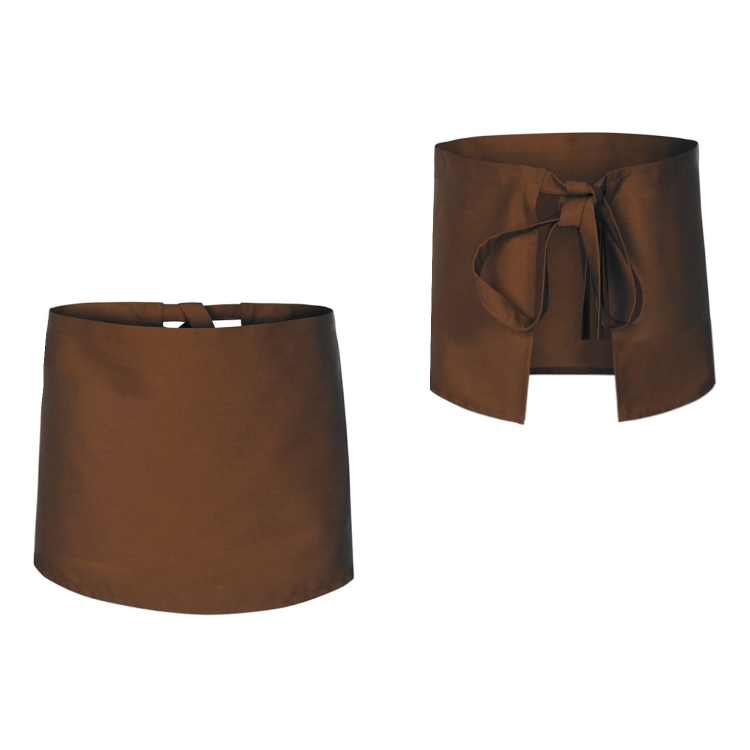 Smeđa kuhinjska pregača duljine 40 cm