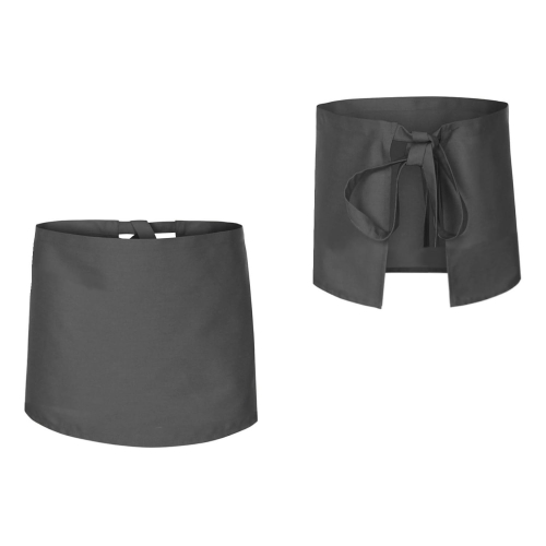 Siva kuhinjska pregača duljine 40 cm