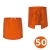 Duga 50 cm barmenska pregača u narančastoj boji.