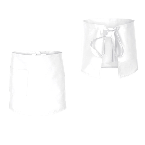 Bijela kuhinjska pregača dužine 50 cm