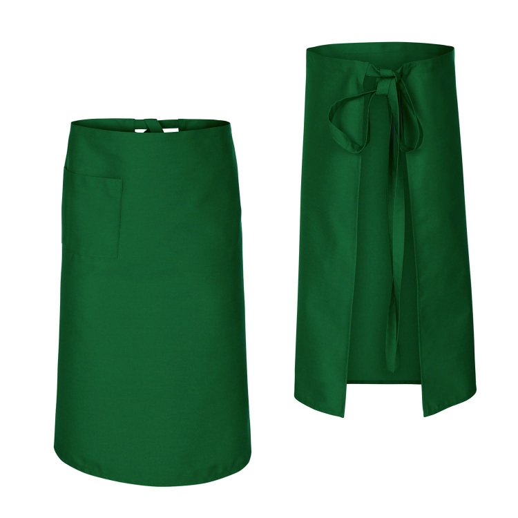 Zelena kuhinjska, konobarska i barmenska pregača, dužina 75 cm