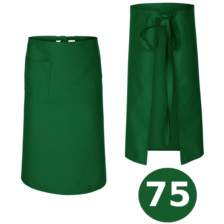 Duga kuhinjska pregača za barmene zelena 75 cm