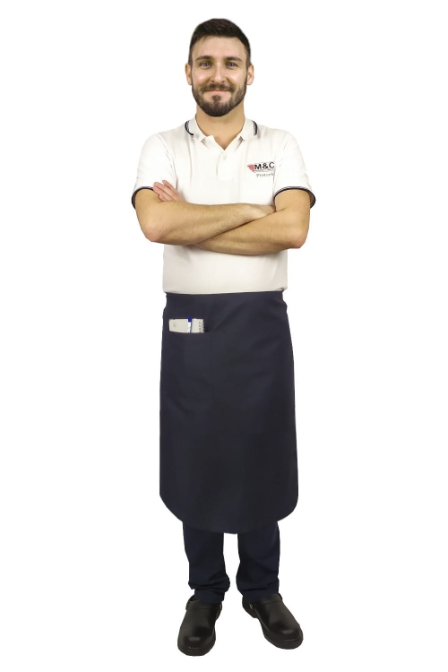 Plava konobarska prega dužine 75 cm