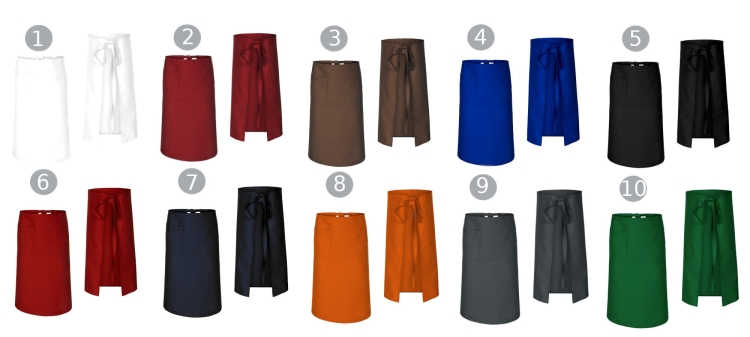 Bordo konobarska kuhinjska maramica 75 cm dugačka