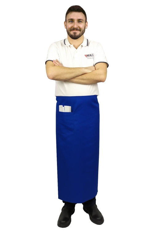 Plava konobarska prega dužine 90 cm