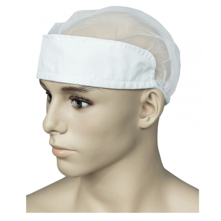 Bijela tulle kapa s materijalom na gumici