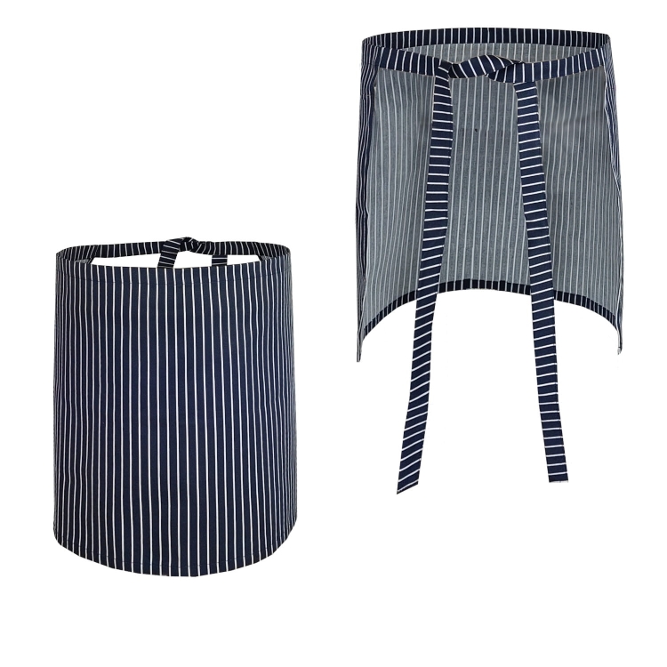 Konobarica s bijelim prugama u tamnoplavoj boji