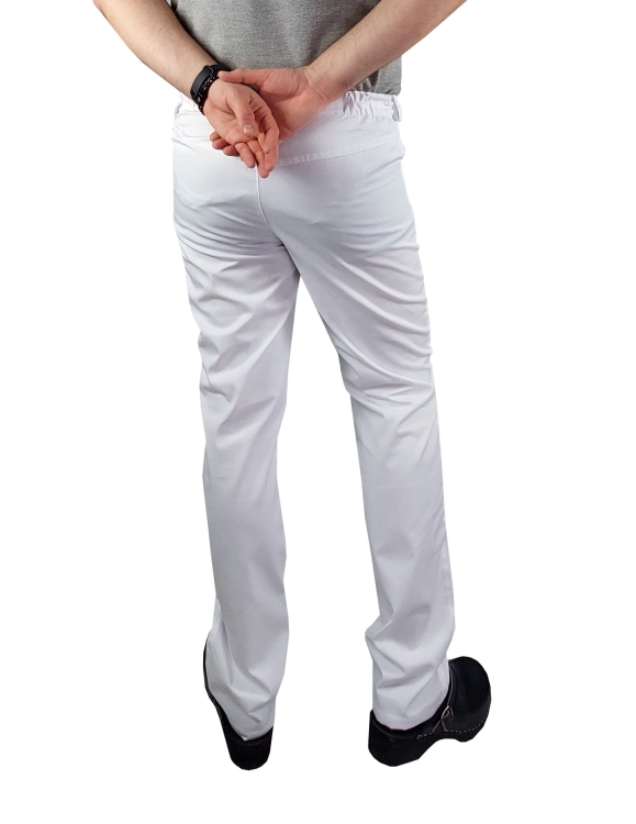Muške medicinske hlače klasične bijele