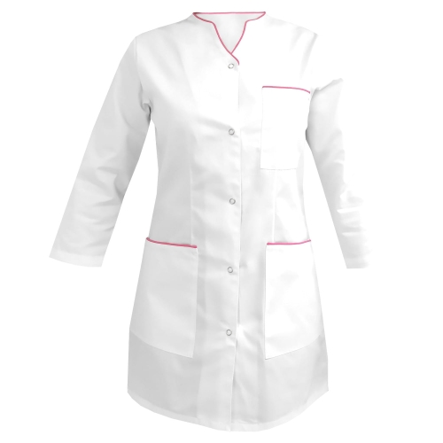 Ženski medicinski komplet s ružičastim obrubom, 3/4 rukav.