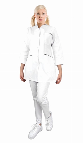 Ženski medicinski komplet 3/4 rukava s plavim obrubom