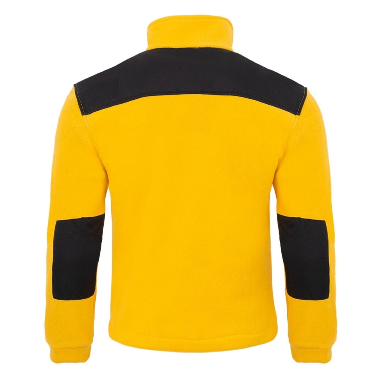 Žuta polarna dukserica s crnim detaljima