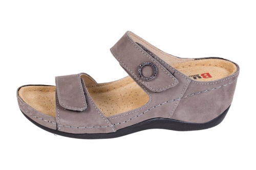 Anatomiczne klapki medyczne szare skórzane