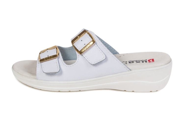 Premium skórzane obuwie medyczne białe