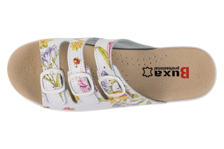 Buty premium skórzane medyczne w kwiaty