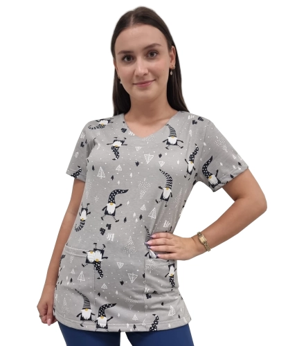 Bluza medyczna S1 z elastycznej bawełny 100%