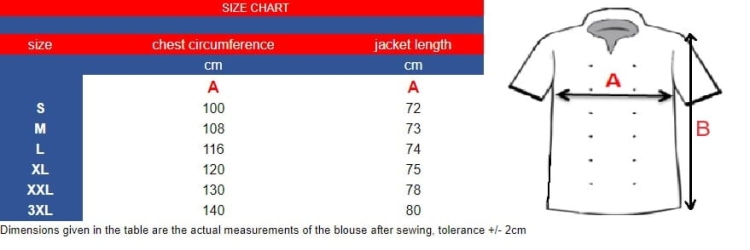 Crna muška kuhinjska bluza s narančastim obrubom
