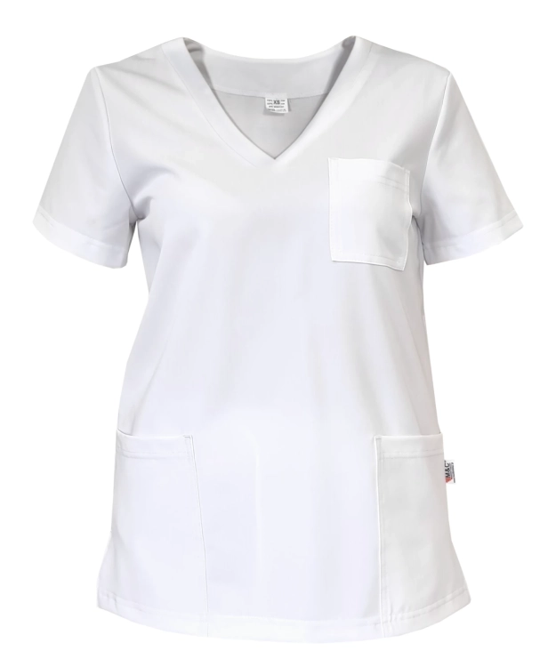 Biała bluza medyczna damska Casual Premium