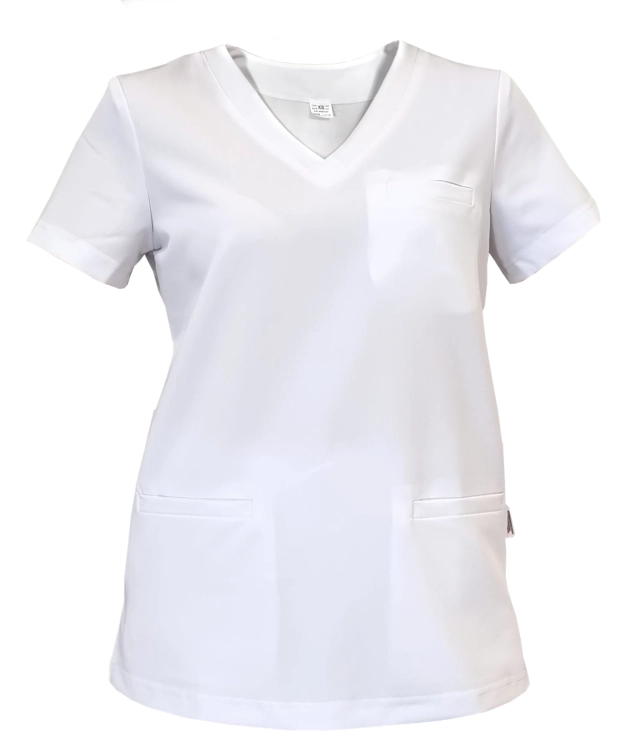 Damski komplet medyczny BASIC PREMIUM w kolorze białym