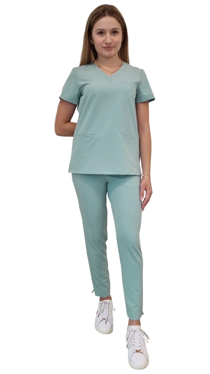 BASIC PREMIUM komplet medyczny damski w kolorze miętowym