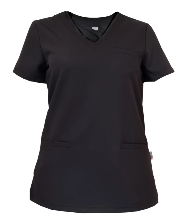 Czarna bluza medyczna BASIC PREMIUM damska