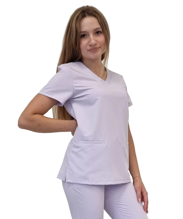 BASIC PREMIUM wrzosowa bluza medyczna damska