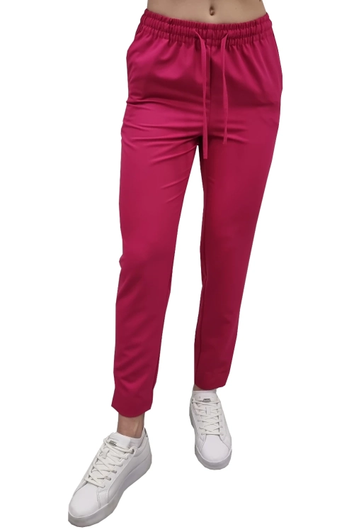 Spodnie medyczne damskie amarant BASIC PREMIUM