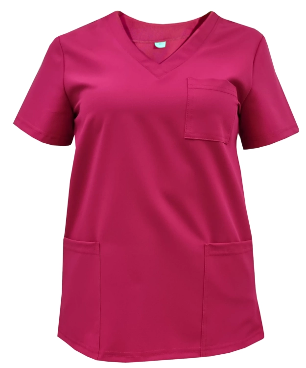Casual Premium bluza medyczna damska kolor amarant