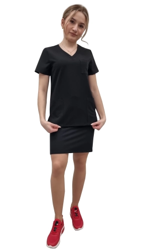 Komplet medyczny czarny casual premium