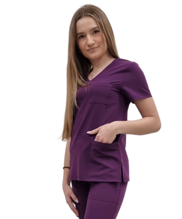 Casual Premium bluza medyczna damska fioletowa
