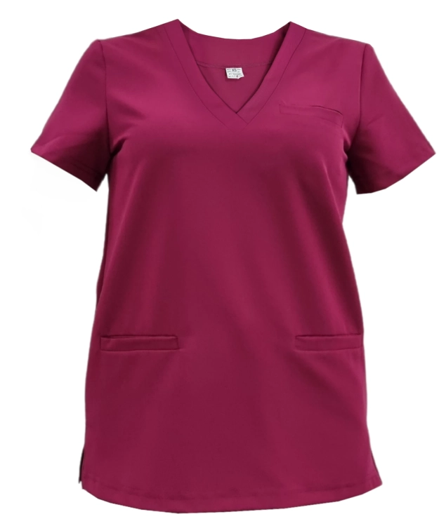 BASIC PREMIUM bluza medyczna damska w kolorze wiśniowym