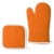 Pomarańczowa rękawica kuchenna z łapką w zestawie