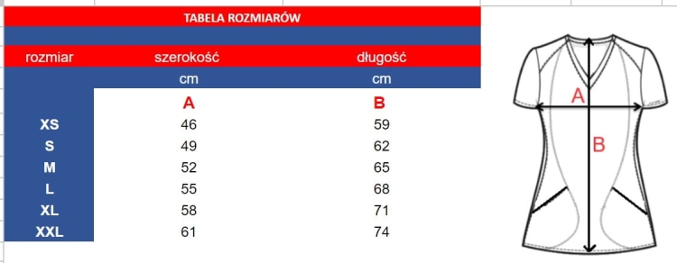kurtka medyczna kosmetyczna granatowa na guziki bluza