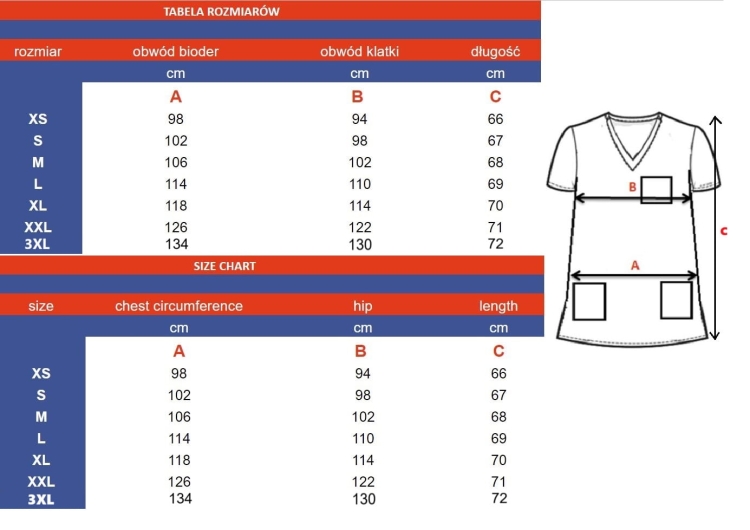 BASIC PREMIUM damski komplet medyczny w ciemnym granacie