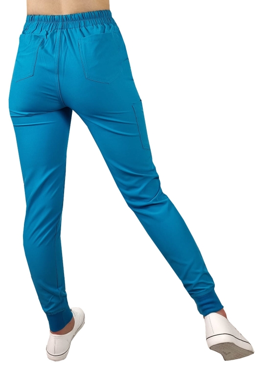 Elastyczne spodnie medyczne Comfort Fit w kolorze turkusowym