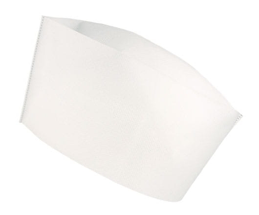 Czapka kuchenna jednorazowa typu łódka biała