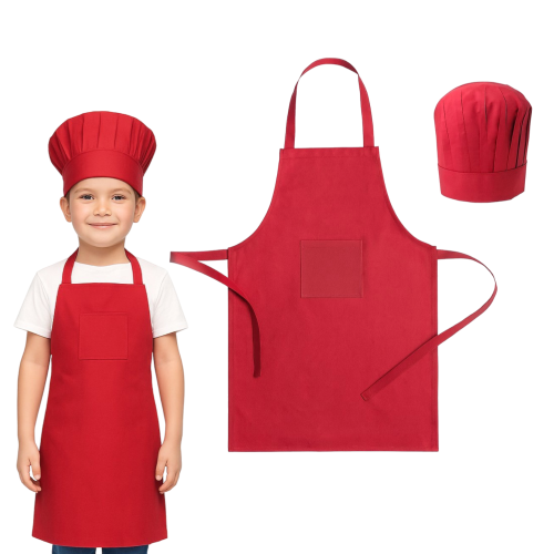 Zestaw Małego Kucharza z fartuchami i czapką kucharską
