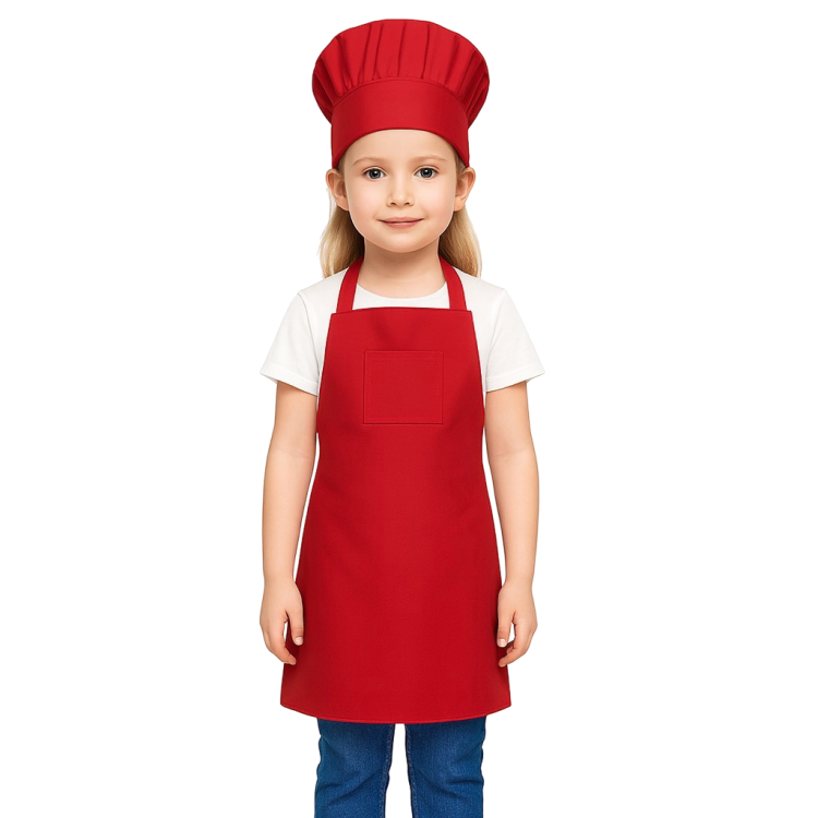 Zestaw Małego Kucharza z eleganckim fartuch i czapką