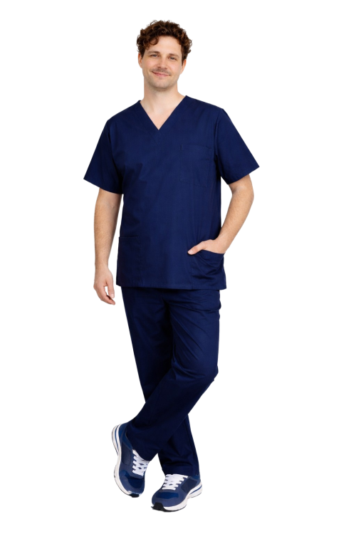 Muške medicinske hlače u tamnoplavoj boji
