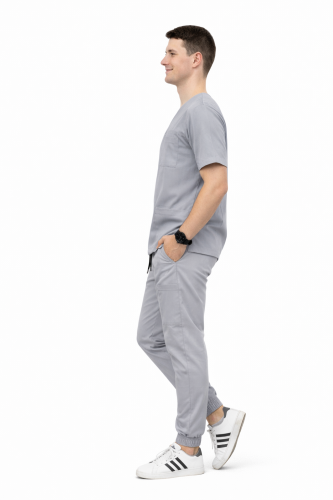 Męski medyczny komplet Cherokee Stretch w ciemnym szarym