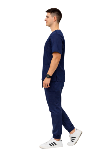 Ciemno granatowy komplet męski medyczny Cherokee Stretch