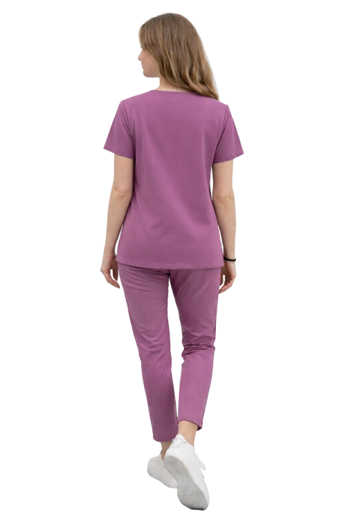 BASIC PREMIUM komplet medyczny damski w kolorze winogronowym