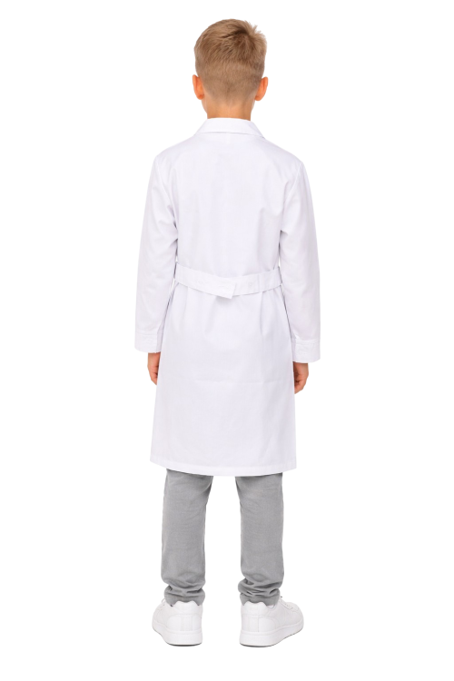 Fartuch lekarski dla dzieci w kolorze białym