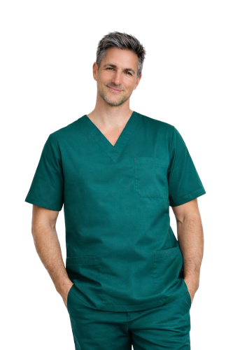 Męska bluza medyczna CLINIC w kolorze morskim