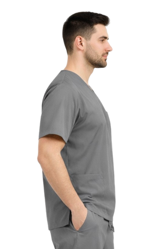 Szara bluza medyczna męska CLINIC