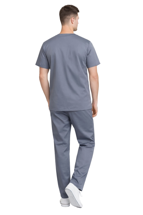 Elastyczny szary komplet medyczny męski