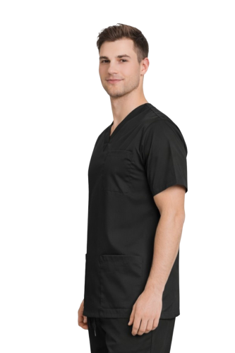 Elastyczna bluza chirurgiczna męska kolor czarny