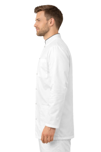 Męski fartuch medyczny z długim rękawem