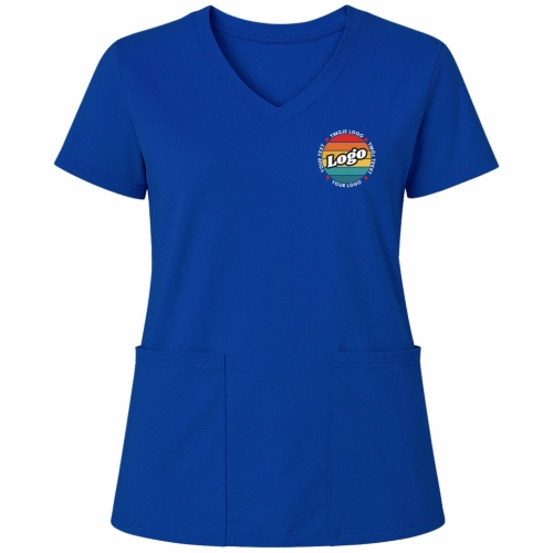 Bluza medyczna chabrowa elastyczna bawełna z Twoim nadrukiem - kreator online.jpg