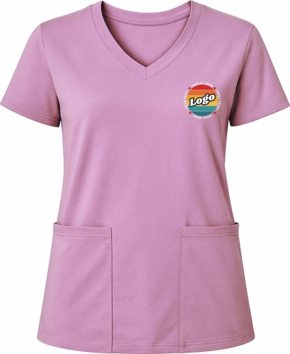 Bluza medyczna wrzosowa elastyczna bawełna z Twoim nadrukiem - kreator online.jpg